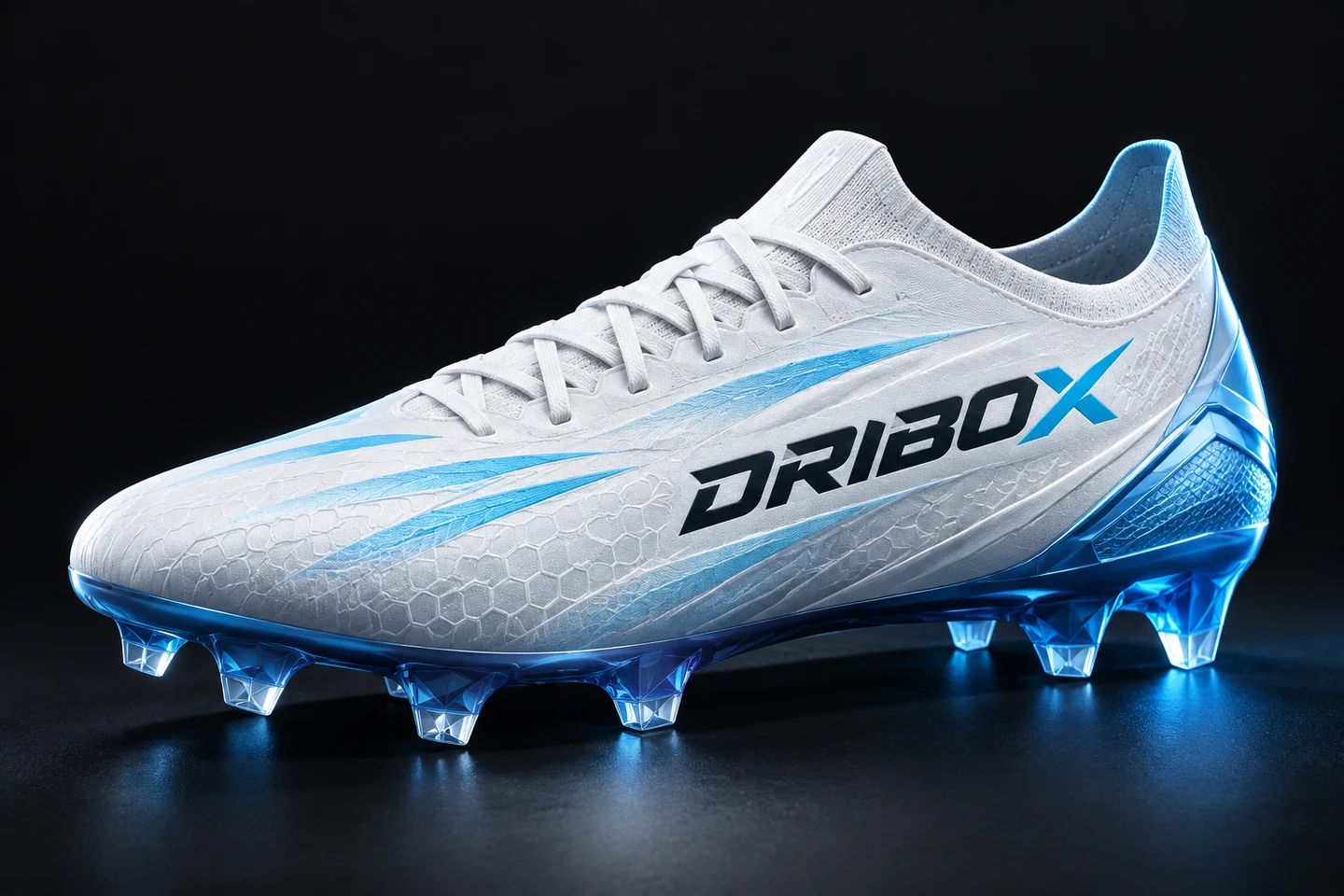 Botín DRIBOX Ice, blanco perla · azul eléctrico