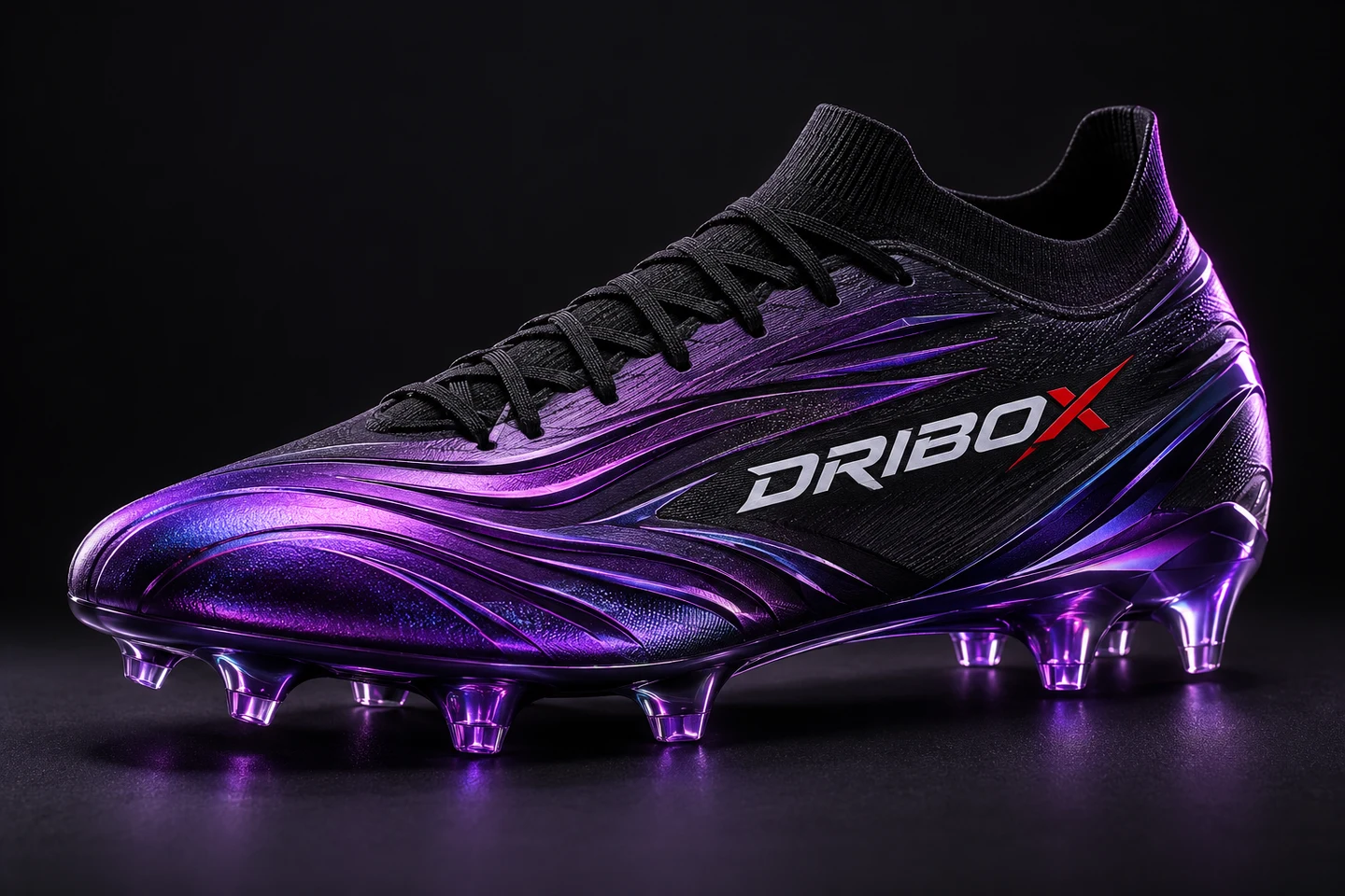 Botín DRIBOX Pulse, violeta iridiscente · negro